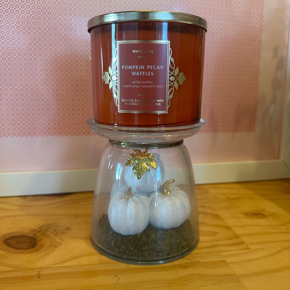 Bath and Body Works white pumpkin 3 wick candle holder - Picture 5 of 7